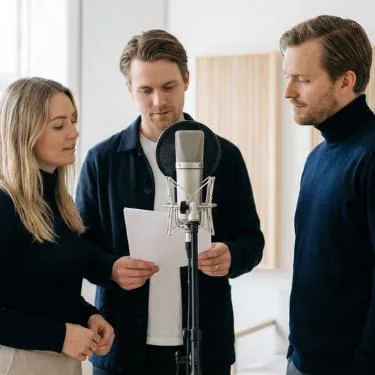 Lydstudie nær København – Vokaloptagelse. – Lydstudiet